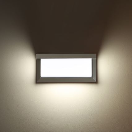 Brilagi - Oprawa ścienna zewnętrzna LED RGBW ściemnialna BRICKY 1xE27/15W/230V 2700-6500K IP54 szara