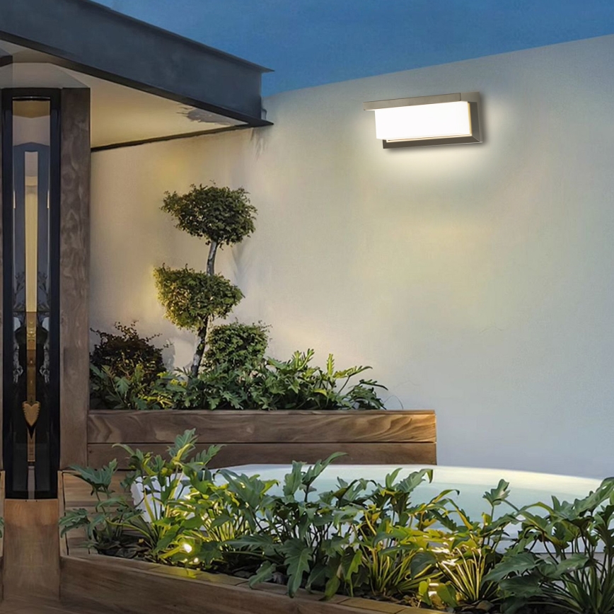 Brilagi - Oprawa ścienna zewnętrzna LED RGBW ściemnialna BRICKY 1xE27/15W/230V 2700-6500K IP54 szara