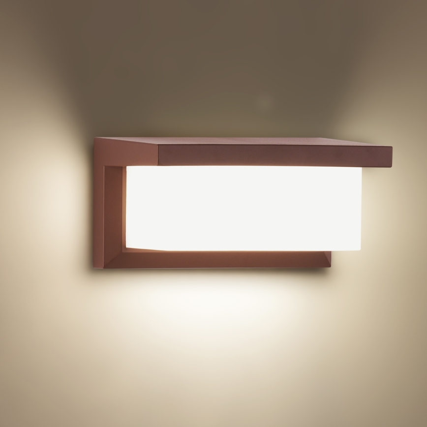 Brilagi - LED RGBW ściemnialny zewnętrzny kinkiet BRICKY 1xE27/9W/230V 2700-6500K IP54 brązowy