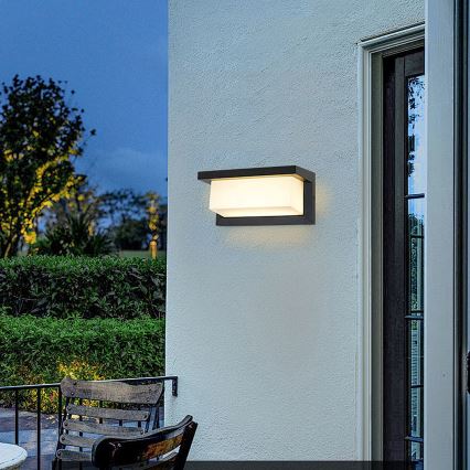 Brilagi - LED RGBW ściemnialny zewnętrzny kinkiet BRICKY 1xE27/9W/230V 2700-6500K IP54 czarny