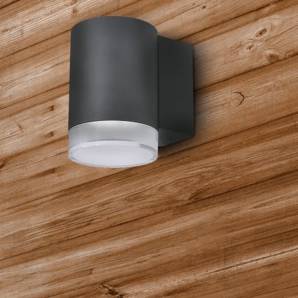 Brilagi - Zewnętrzny ściemnialny kinkiet LED RGBW MATERA 1xGU10/4,8W/230V 3000K IP54 antracyt + pilot zdalnego sterowania