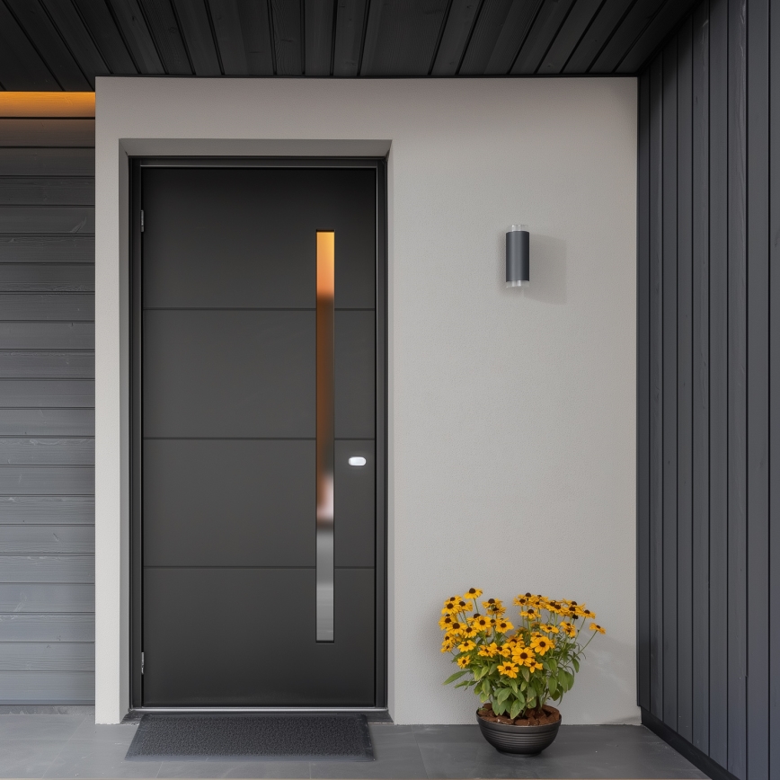 Brilagi - LED RGBW ściemnialny zewnętrzny kinkiet MATERA 2xGU10/6W/230V 3000K IP54 antracyt + pilot