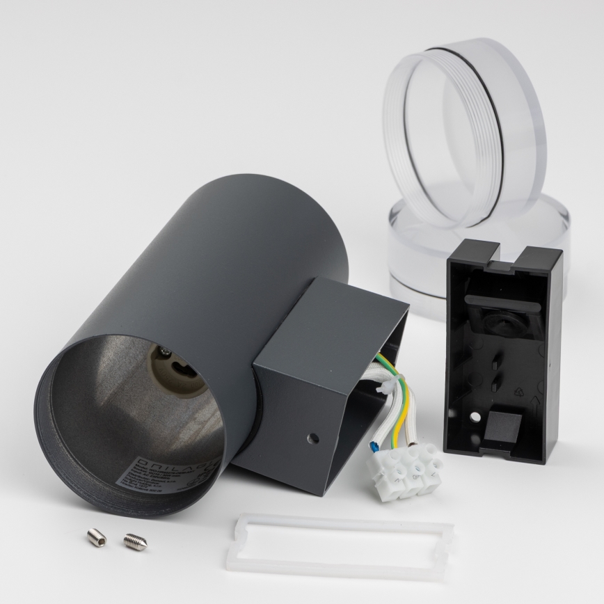 Brilagi - LED RGBW ściemnialny zewnętrzny kinkiet MATERA 2xGU10/6W/230V 3000K IP54 antracyt + pilot