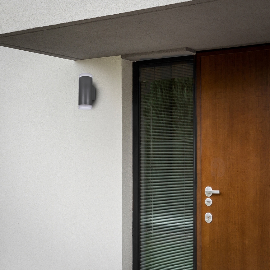 Brilagi - LED RGBW ściemnialny zewnętrzny kinkiet MATERA 2xGU10/6W/230V 3000K IP54 antracyt + pilot