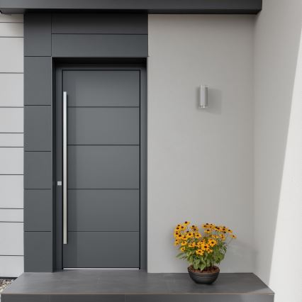 Brilagi - LED RGBW ściemnialny zewnętrzny kinkiet MATERA 2xGU10/6W/230V 3000K IP54 szary + pilot zdalnego sterowania