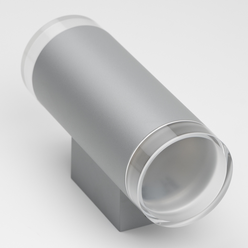 Brilagi - LED RGBW ściemnialny zewnętrzny kinkiet MATERA 2xGU10/6W/230V 3000K IP54 szary + pilot zdalnego sterowania