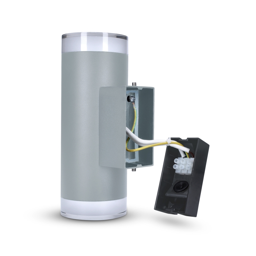 Brilagi - LED RGBW ściemnialny zewnętrzny kinkiet MATERA 2xGU10/6W/230V 3000K IP54 szary + pilot zdalnego sterowania