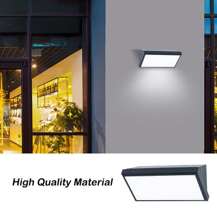 Brilagi - ściemnialny zewnętrzny kinkiet LED RGBW TRIANGLE 1xE27/9W/230V 2700-6500K IP65 antracyt