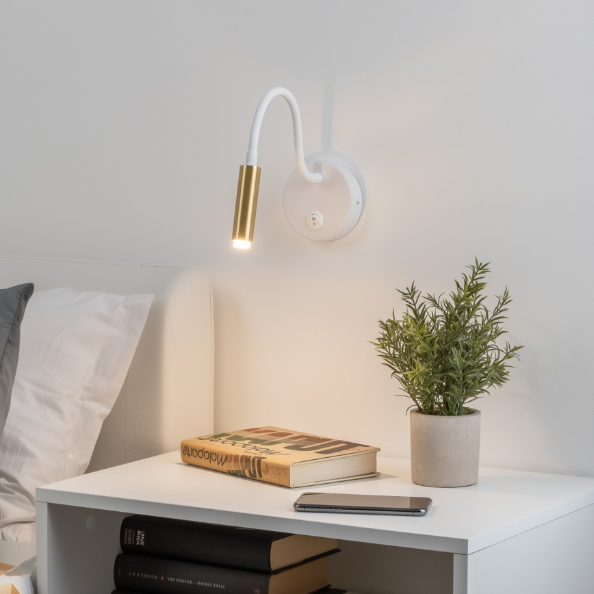 Brilagi - LED Ściemn. elast. naścienn. lampa MAYA 1xG9/4W/230V białe/zl. 2700-6500K Wi-Fi Tuya