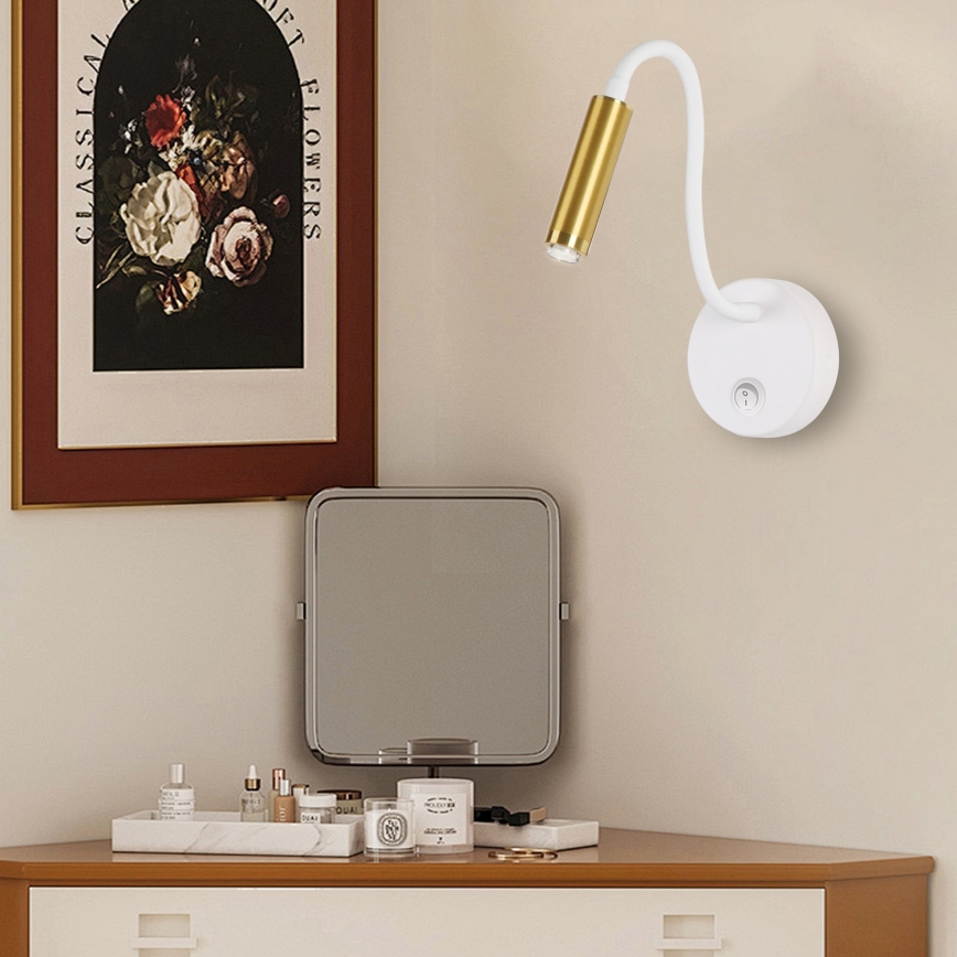 Brilagi - LED Ściemn. elast. naścienn. lampa MAYA 1xG9/4W/230V białe/zl. 2700-6500K Wi-Fi Tuya