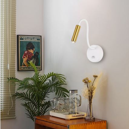 Brilagi - LED Ściemn. elast. naścienn. lampa MAYA 1xG9/4W/230V białe/zl. 2700-6500K Wi-Fi Tuya