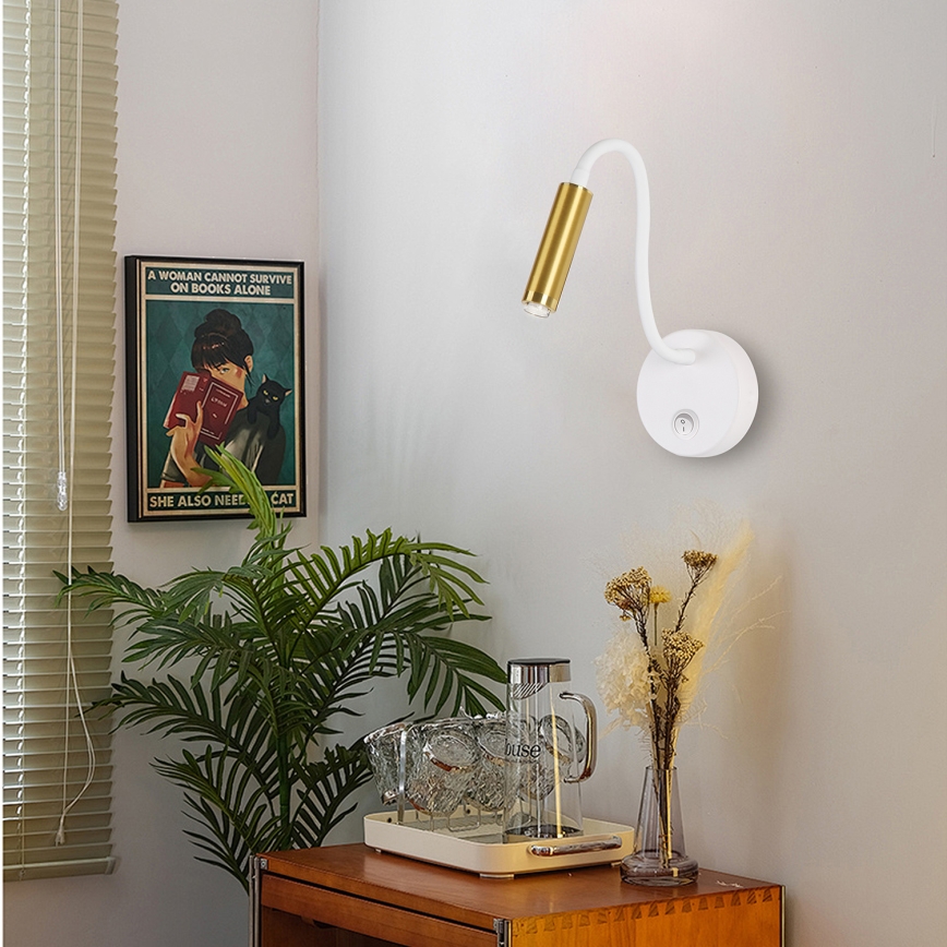 Brilagi - LED Ściemn. elast. naścienn. lampa MAYA 1xG9/4W/230V białe/zl. 2700-6500K Wi-Fi Tuya