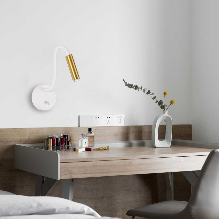 Brilagi - LED Ściemn. elast. naścienn. lampa MAYA 1xG9/4W/230V białe/zl. 2700-6500K Wi-Fi Tuya