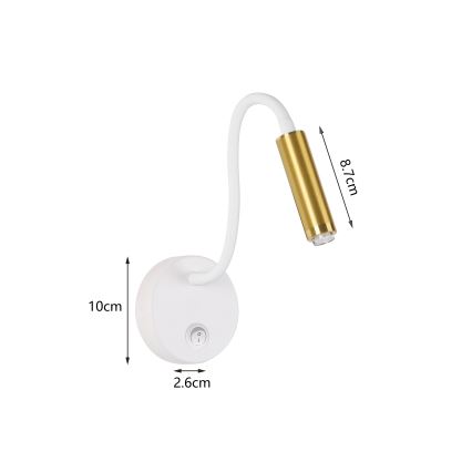 Brilagi - LED Ściemn. elast. naścienn. lampa MAYA 1xG9/4W/230V białe/zl. 2700-6500K Wi-Fi Tuya