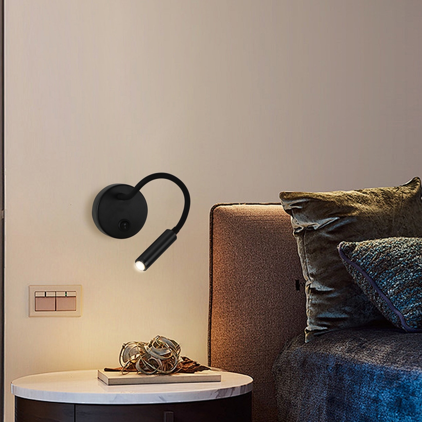 Brilagi - LED Ściemn. elast. naścienn. lampa MAYA 1xG9/4W/230V czarne 2700-6500K Wi-Fi Tuya
