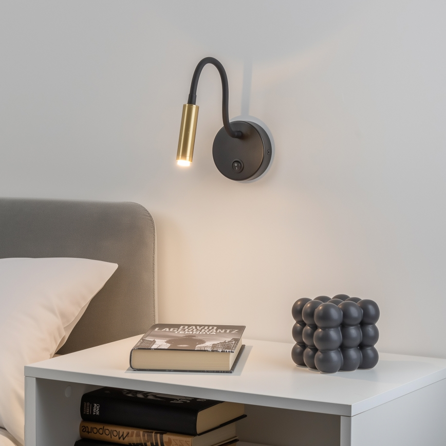 Brilagi - LED Ściemn. elast. naścienn. lampa MAYA 1xG9/4W/230V czarne/zl. 2700-6500K Wi-Fi Tuya