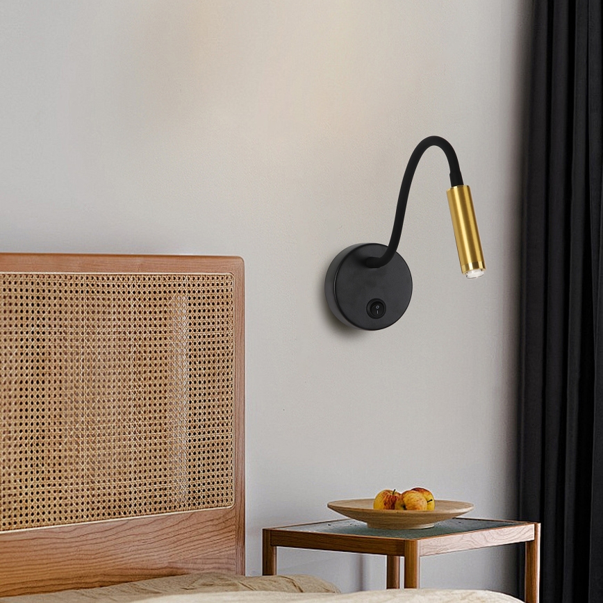 Brilagi - LED Ściemn. elast. naścienn. lampa MAYA 1xG9/4W/230V czarne/zl. 2700-6500K Wi-Fi Tuya