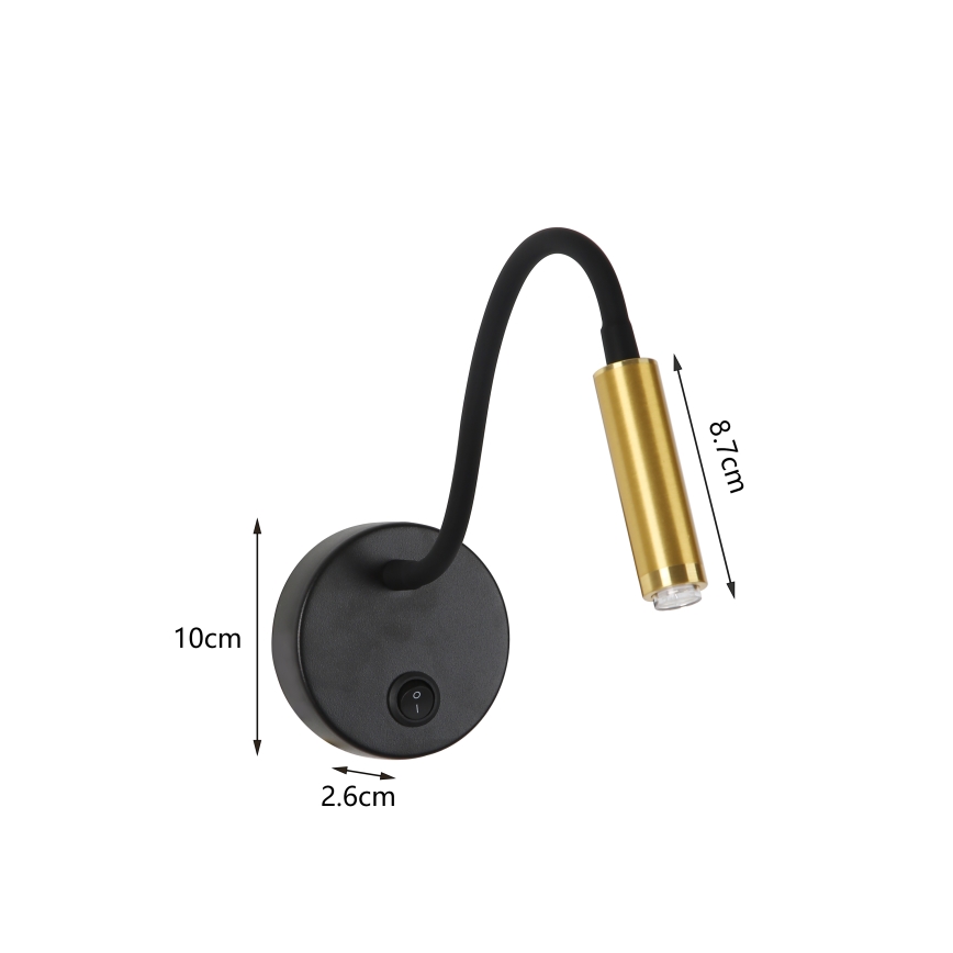 Brilagi - LED Ściemn. elast. naścienn. lampa MAYA 1xG9/4W/230V czarne/zl. 2700-6500K Wi-Fi Tuya