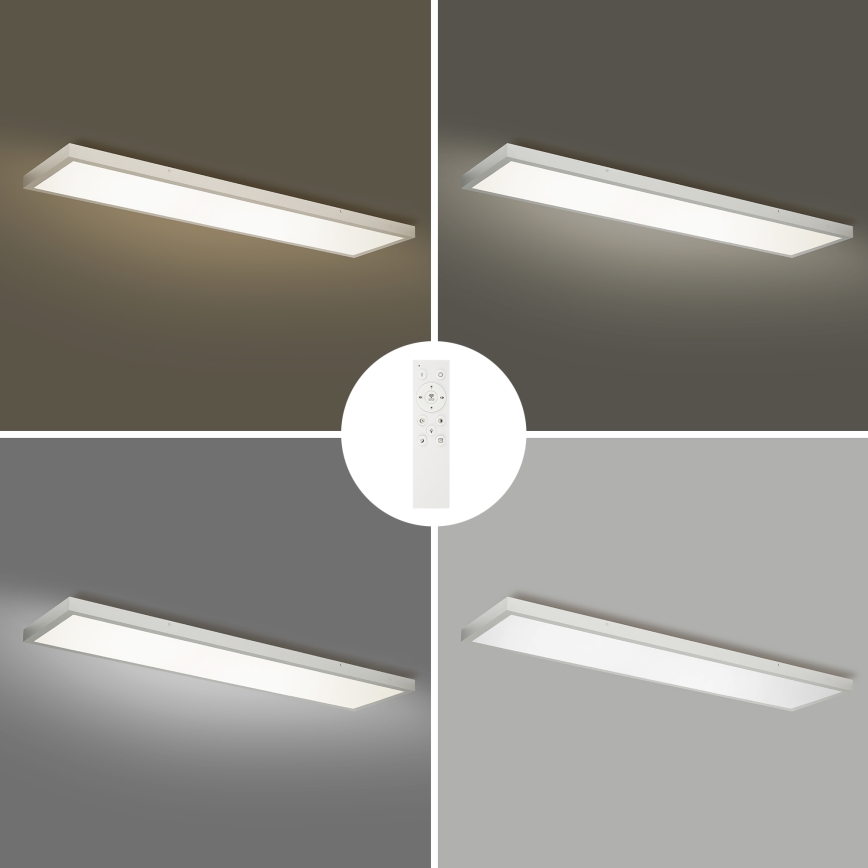 Brilagi - LED Ściemnialny plafon łazienkowy FRAME SMART LED/50W/230V 120x30 cm 3000-6000K IP44 srebrny + zdalne sterowanie