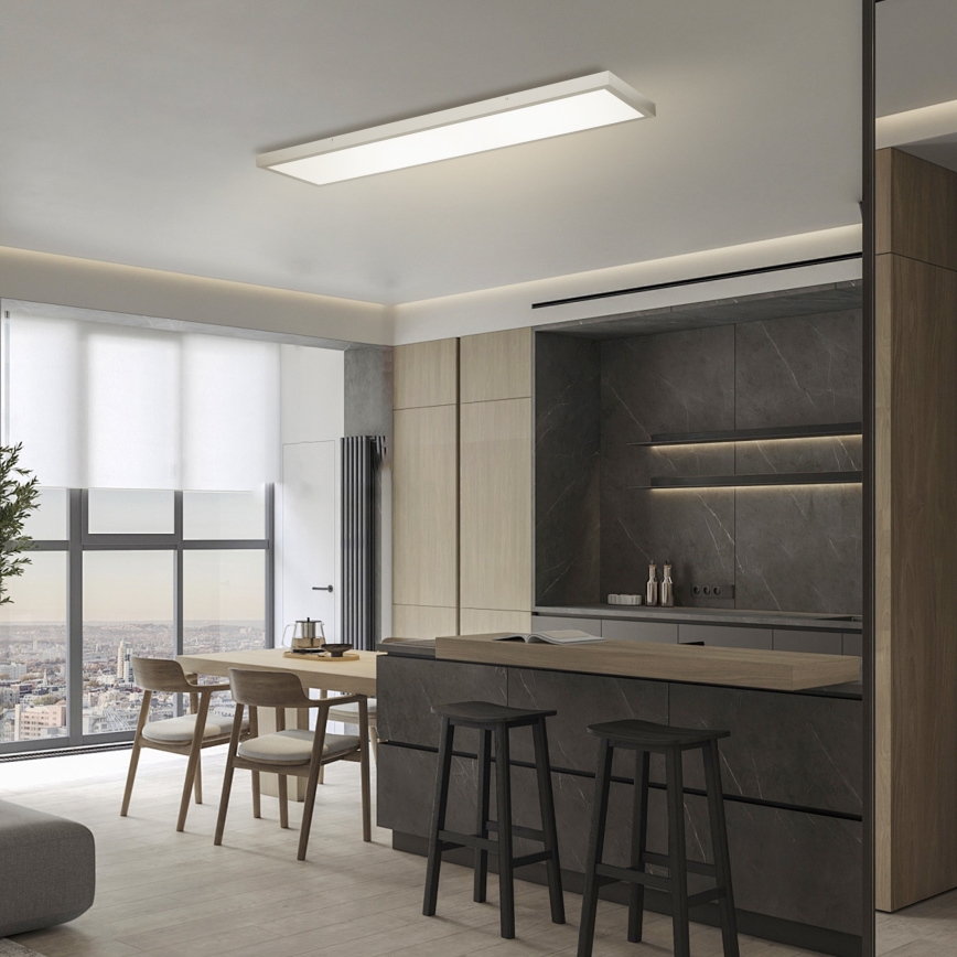Brilagi - LED Ściemnialny plafon łazienkowy FRAME SMART LED/50W/230V 120x30 cm 3000-6000K IP44 srebrny + zdalne sterowanie