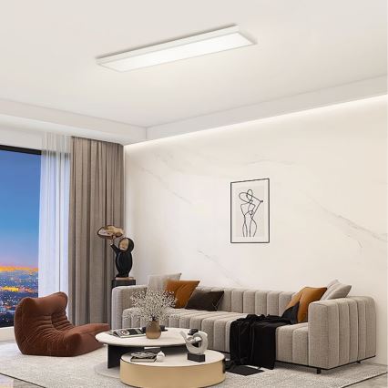 Brilagi - LED Ściemnialny plafon łazienkowy FRAME SMART LED/50W/230V 120x30 cm 3000-6000K IP44 srebrny + zdalne sterowanie