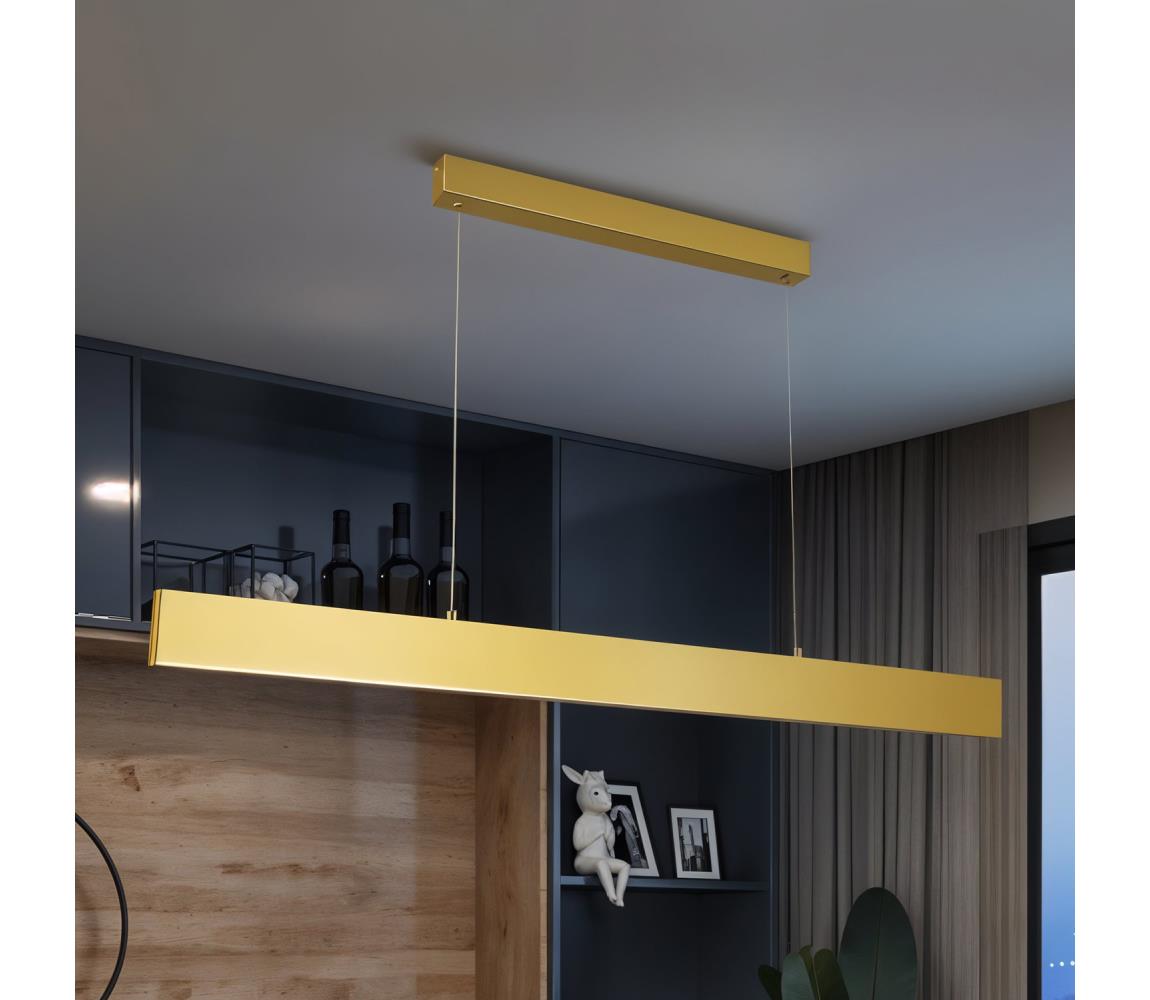 Brilagi - LED Ściemn. żyrandol na lince SLIMLINE LED/40W/230V 3000-6000K złoty + pilot