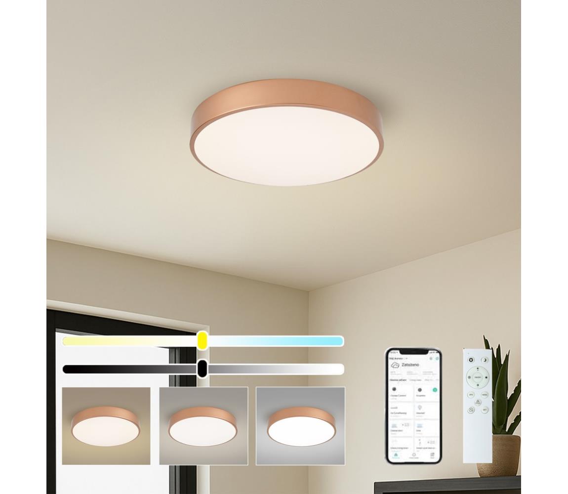 Brilagi-LED ściemniająca oprawa basenowa POOL SMART LED/48W/230V 40 cm Wi‑Fi Tuya brązowa + pilot zdalnego sterowania
