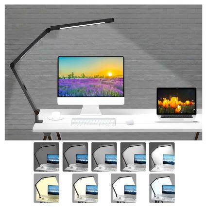 Brilagi - LED Ściemnialna dotykowa elastyczny Lampa stołowa VARIO LED/12W/230V 3000/4000/5000/6500K CRI 92 czarny