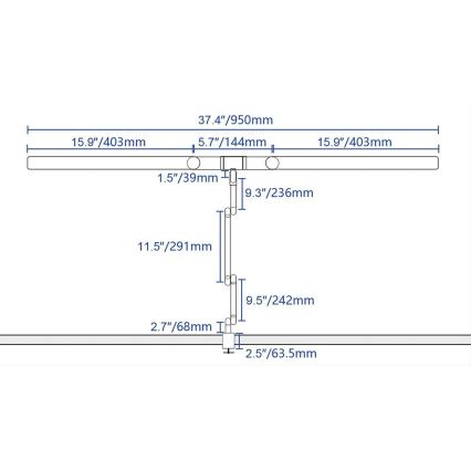 Brilagi - LED Ściemnialna dotykowa elastyczny Lampa stołowa VARIO LED/24W/230V 3000-6500K CRI 92 biały