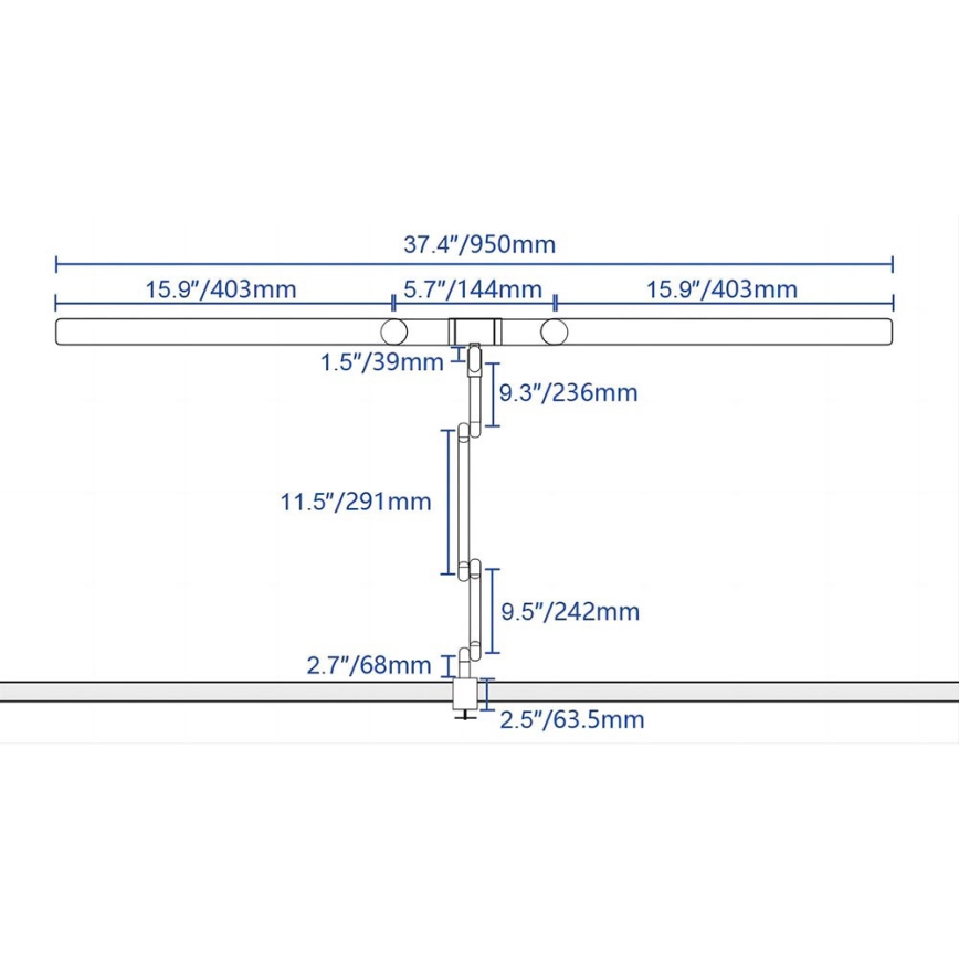 Brilagi - LED Ściemnialna dotykowa elastyczny Lampa stołowa VARIO LED/24W/230V 3000-6500K CRI 92 biały