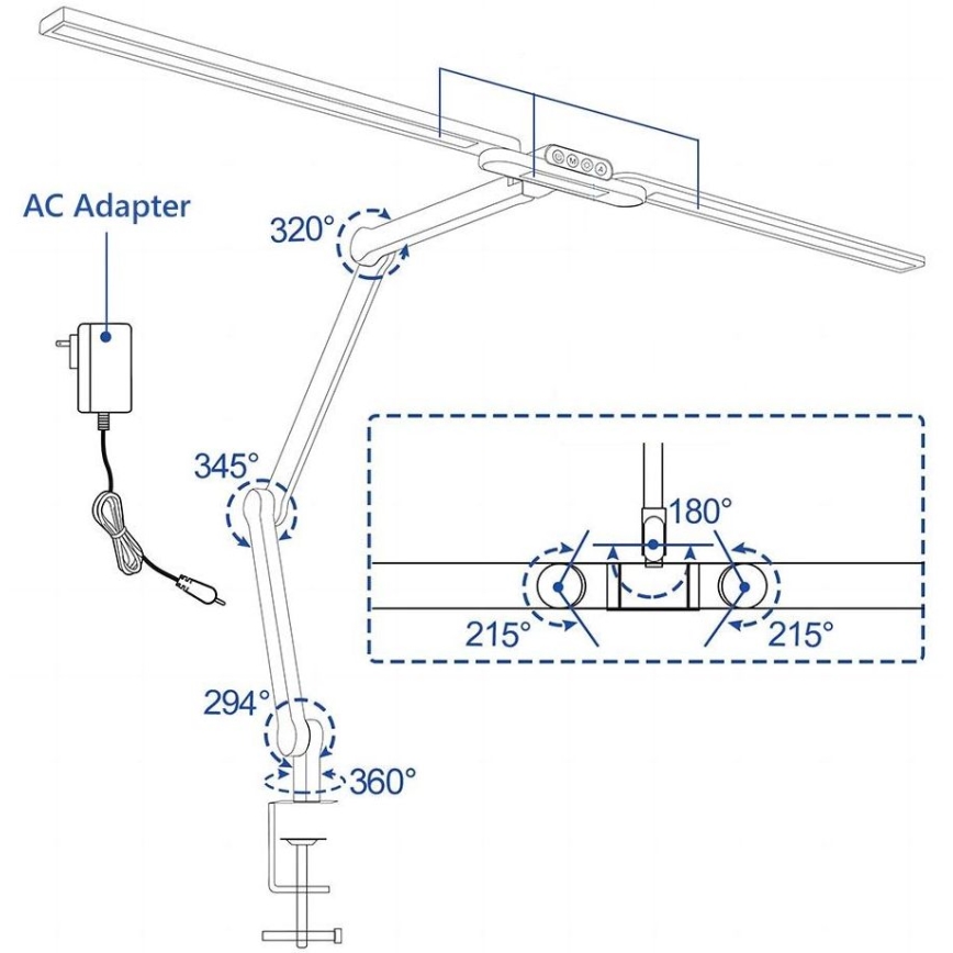 Brilagi - LED Ściemnialna dotykowa elastyczny Lampa stołowa VARIO LED/24W/230V 3000-6500K CRI 92 czarny