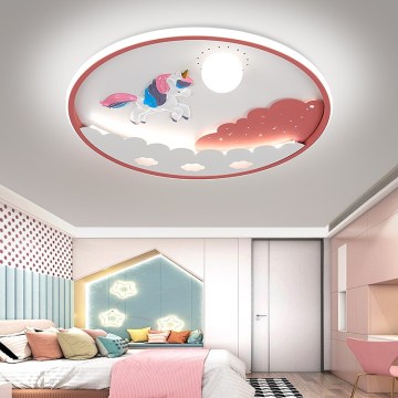 Brilagi - LED ściemnialna dziecięca lampa sufitowa UNICORN LED/68W/230V 3000-6000K śr. 49 cm + zdalne sterowanie (pilot)