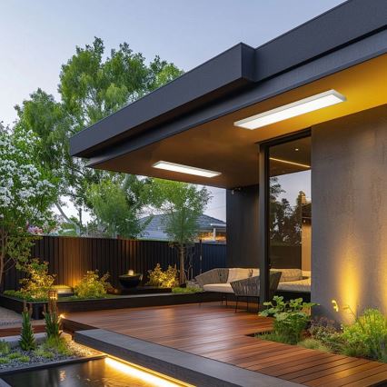 Brilagi - Ściemnialna lampa sufitowa do łazienki FRAME SMART LED/50W/230V 120x30 cm 3000-6000K IP44 srebrna + pilot zdalnego sterowania