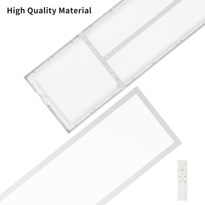 Brilagi - Ściemnialna lampa sufitowa do łazienki FRAME SMART LED/50W/230V 120x30 cm 3000-6000K IP44 srebrna + pilot zdalnego sterowania