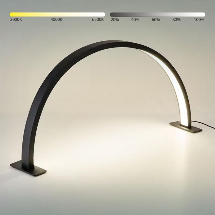 BRILAGI - LED ściemnialna modelarska łukowa lampa biurkowa RADIO LED/30W/24/230V 3000/4000/6500K czarna