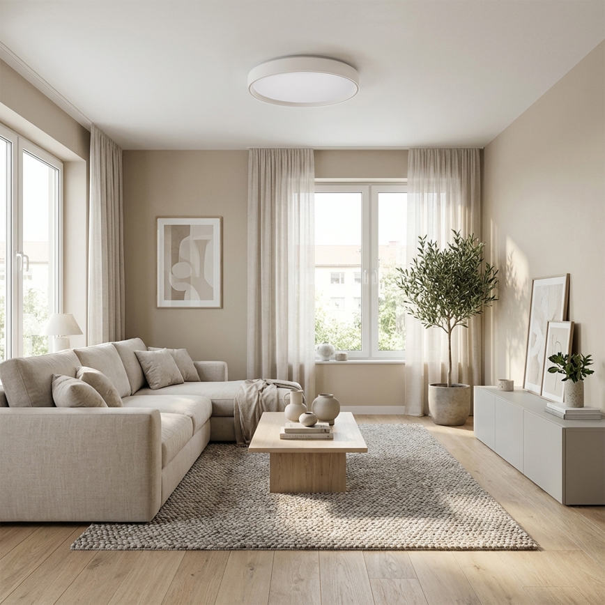 Brilagi - ściemnialna lampa sufitowa NANCI LED/60W/230V 3000-6500K śr. 49 cm biała + pilot zdalnego sterowania