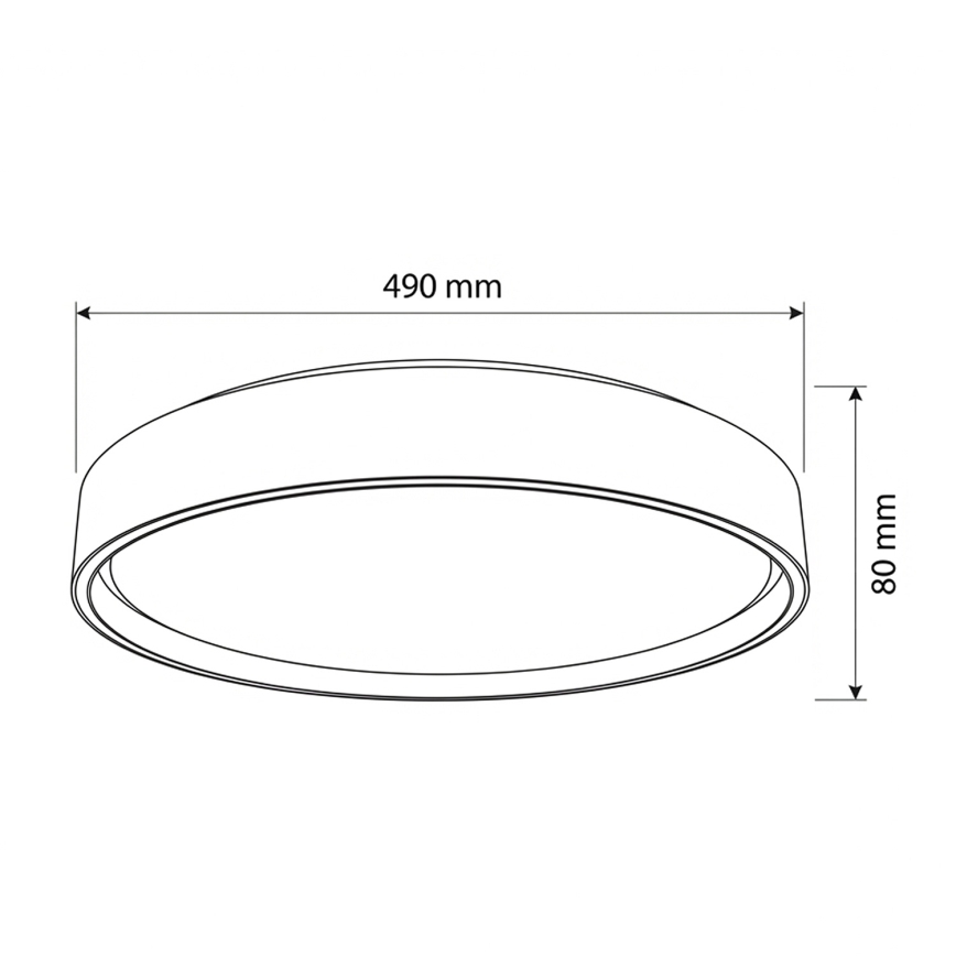 Brilagi - ściemnialna lampa sufitowa NANCI LED/60W/230V 3000-6500K śr. 49 cm biała + pilot zdalnego sterowania
