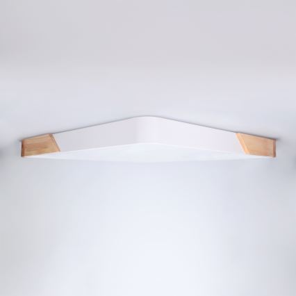 Brilagi - LED ściemnialna lampa sufitowa PILANA LED/60W/230V 3000-6500K dąb/biały 56x56 cm + zdalne sterowanie