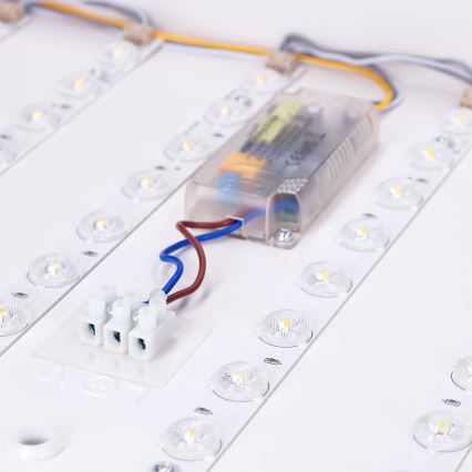 Brilagi - LED ściemnialna lampa sufitowa PILANA LED/60W/230V 3000-6500K dąb/biały 56x56 cm + zdalne sterowanie