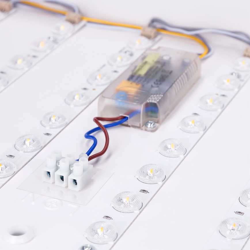 Brilagi - LED ściemnialna lampa sufitowa PILANA LED/60W/230V 3000-6500K dąb/biały 56x56 cm + zdalne sterowanie