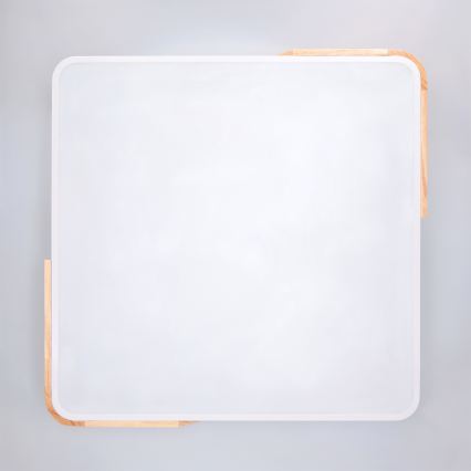 Brilagi - LED ściemnialna lampa sufitowa PILANA LED/60W/230V 3000-6500K dąb/biały 56x56 cm + zdalne sterowanie