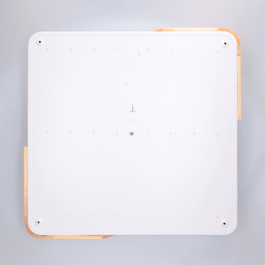 Brilagi - LED ściemnialna lampa sufitowa PILANA LED/60W/230V 3000-6500K dąb/biały 56x56 cm + zdalne sterowanie