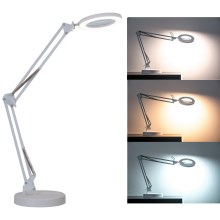 Brilagi - LED Ściemnialna lampa stołowa ze szkłem powiększającym LED/12W/5V 3000/4200/6000K biała