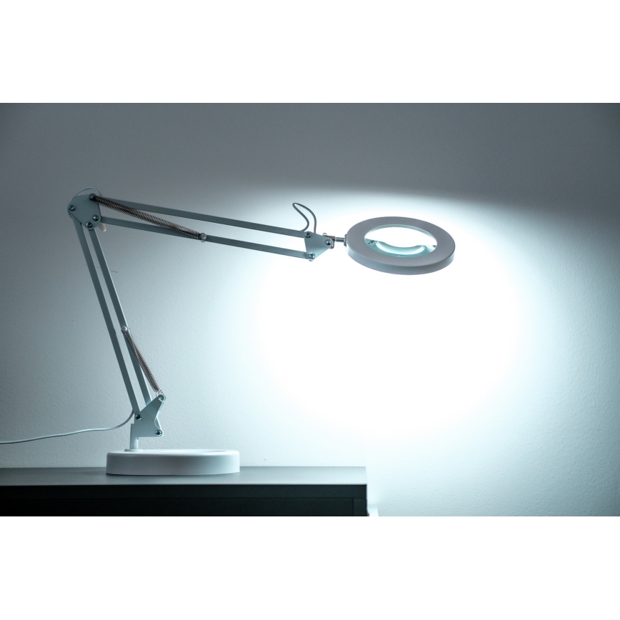 Brilagi - LED Ściemnialna lampa stołowa ze szkłem powiększającym LED/12W/5V 3000/4200/6000K biała
