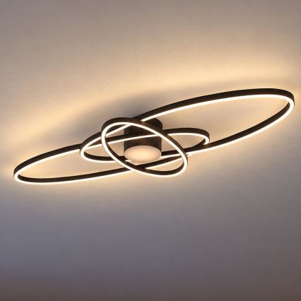 BRILAGI - LED ściemnialna oprawa sufitowa APOLLO LED/58W/230V 3000-6500K 43,2x101,2 cm czarna + pilot zdalnego sterowania