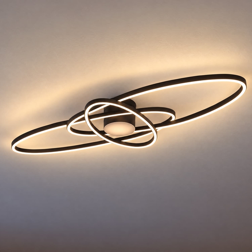 BRILAGI - LED ściemnialna oprawa sufitowa APOLLO LED/58W/230V 3000-6500K 43,2x101,2 cm czarna + pilot zdalnego sterowania