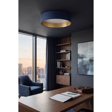 Brilagi - ściemnialna oprawa sufitowa LED VELVET SMARTIX STARS 24W 230V 3000–6000K średnica 45 cm niebieska/złota Wi-Fi Tuya Beacon + pilot zdalnego sterowania