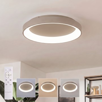 BRILAGI - LED ściemnialna lampa sufitowa FALCON II LED/99W/230V 3000-6500K śr. 60 cm beżowa + pilot zdalnego sterowania