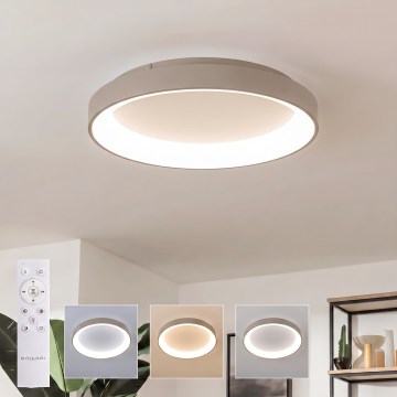 BRILAGI - LED Ściemnialna lampa sufitowa FALCON II LED/99W/230V 3000-6500K śr. 60 cm biały/beżowy + zdalne sterowanie