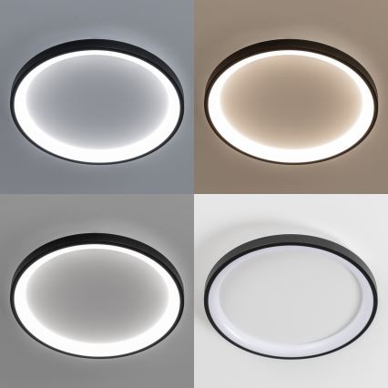 Brilagi - ściemnialna oprawa sufitowa LED FALCON SLIM LED/42W/230V 3000-6500K, średnica 50 cm, czarna + pilot zdalnego sterowania